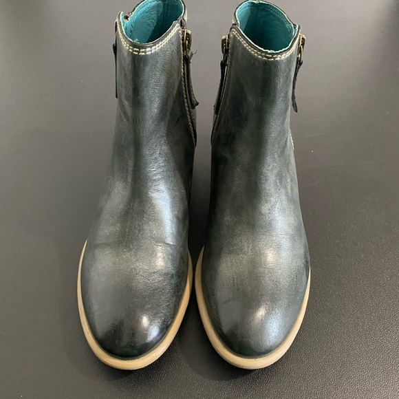 Bed Stu Roan Liz Leather Ankle Chelsea Boots Size 6 Black Epica Wash - Picture 5 of 14